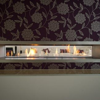 Fire Wave Double Sided Ribbon Gas Fire